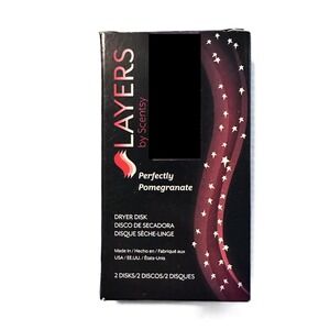 Scentsy Layers Perfectly Pomegranate Dryer Disks 2 Pack Laundry Scent Boosters